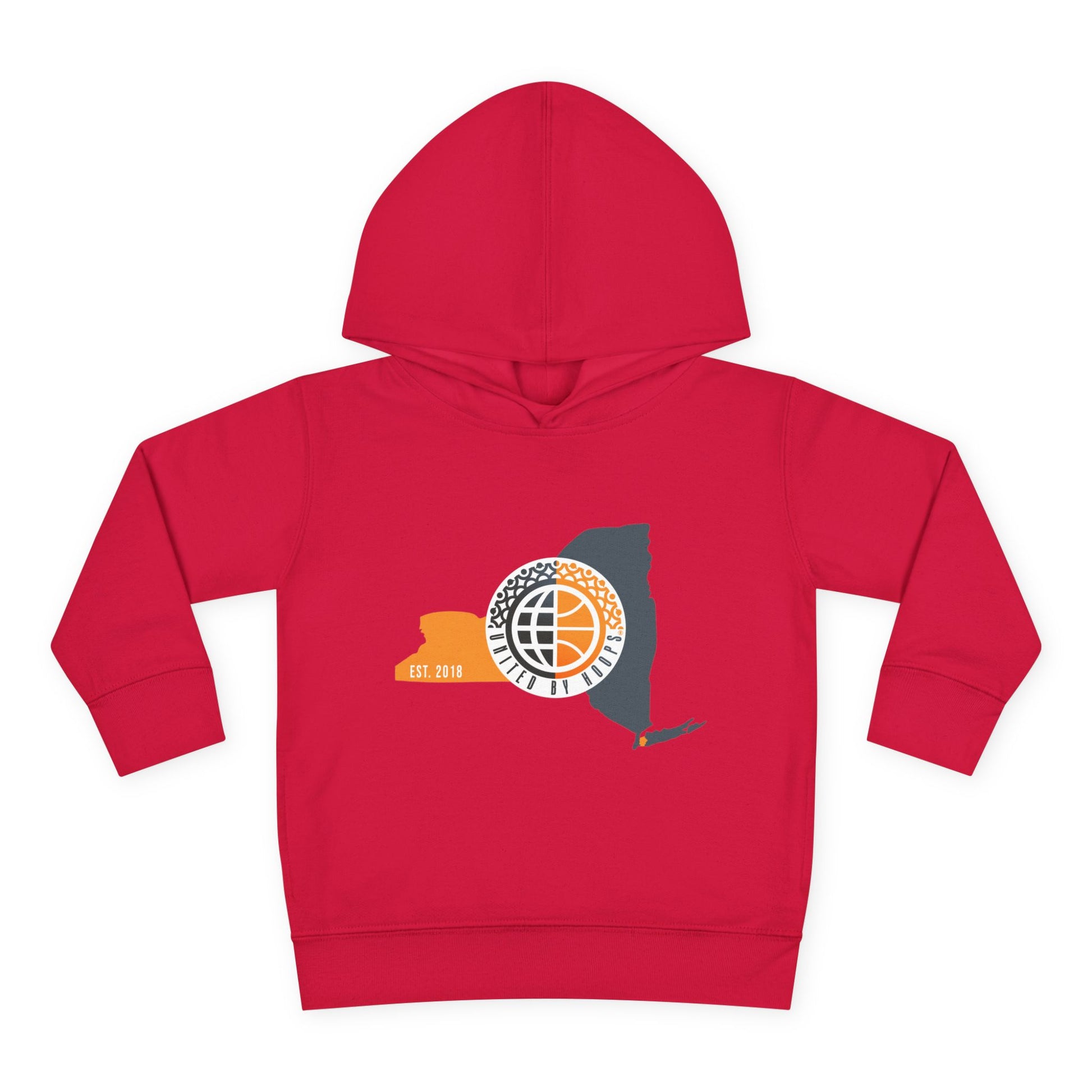 NYC United By Hoops Toddler Pullover Fleece Hoodie Printify
