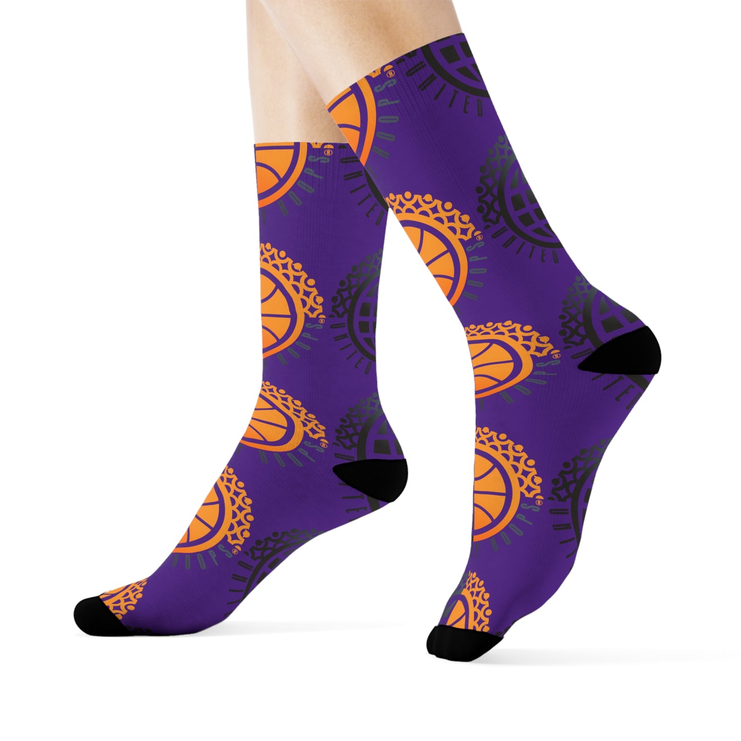 United By Hoops Purp O.G. Unisex Crew Socks