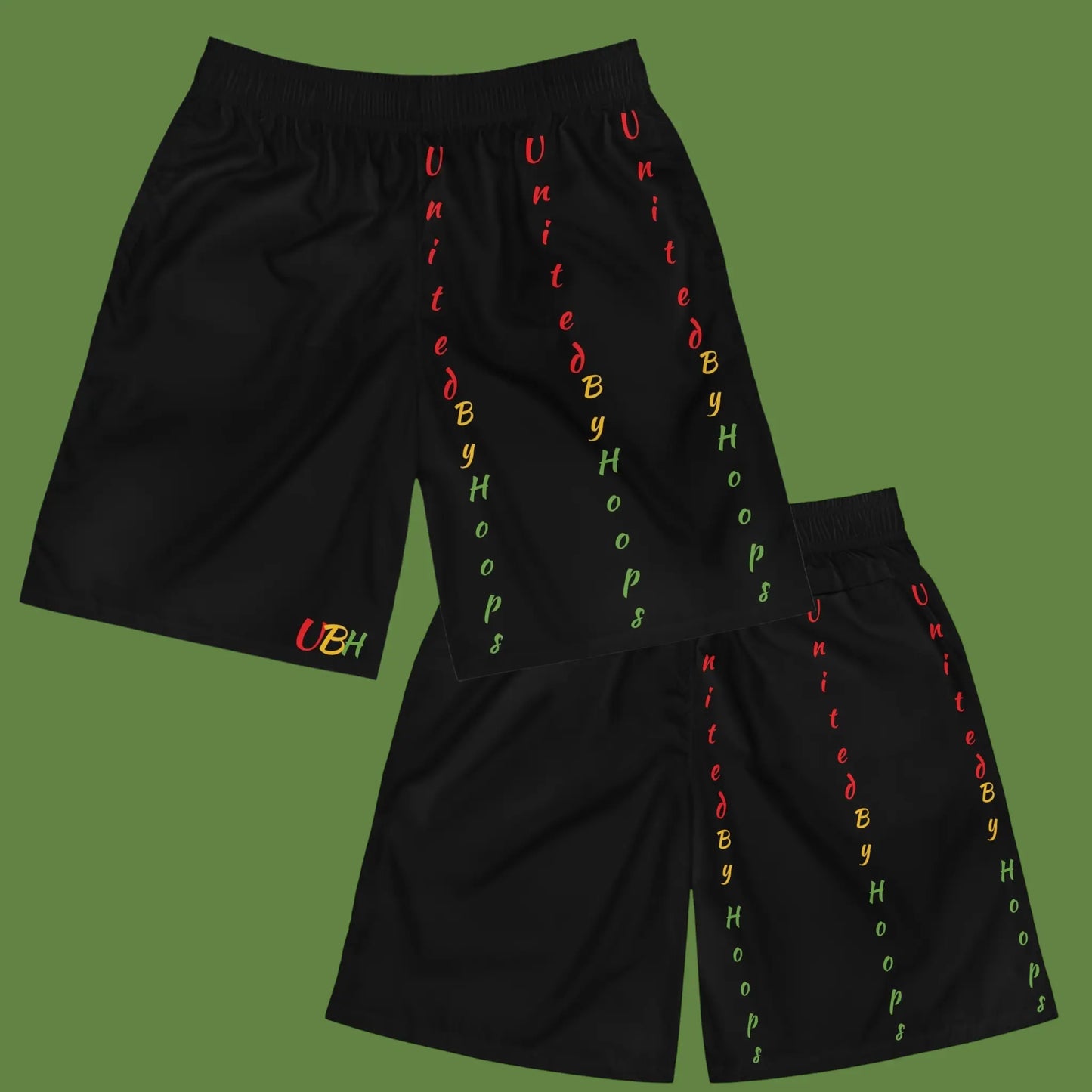 Striped Representation Basketball Shorts Printify