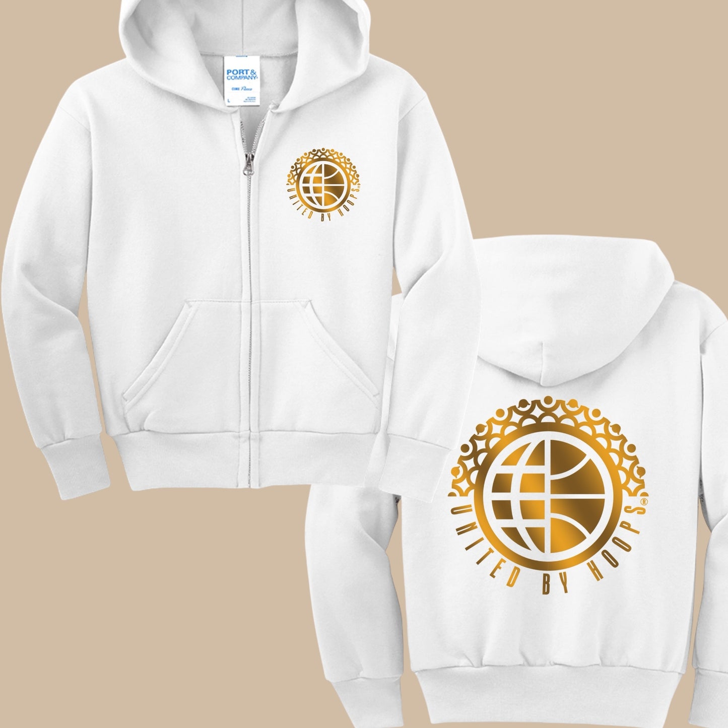 UBH Gold Zip Youth Hoodie