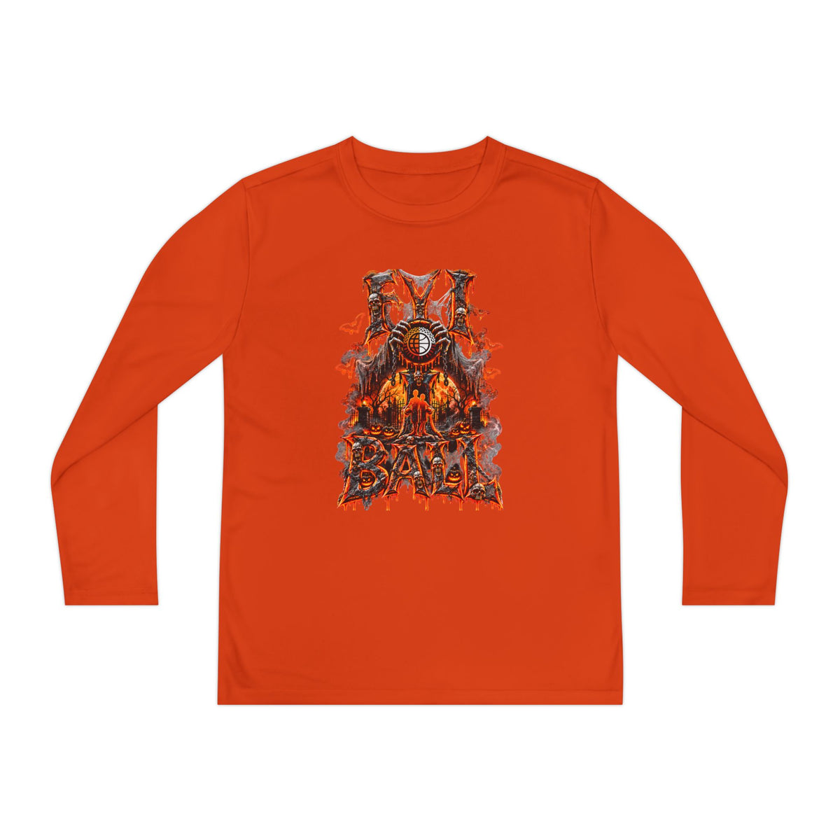 F.Y.I. I Ball Halloween Youth Long Sleeve Tee Printify