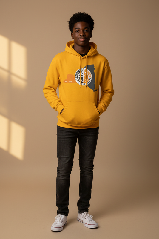 NYC United By Hoops Youth Unisex Heavy Blend Hoodie Printify