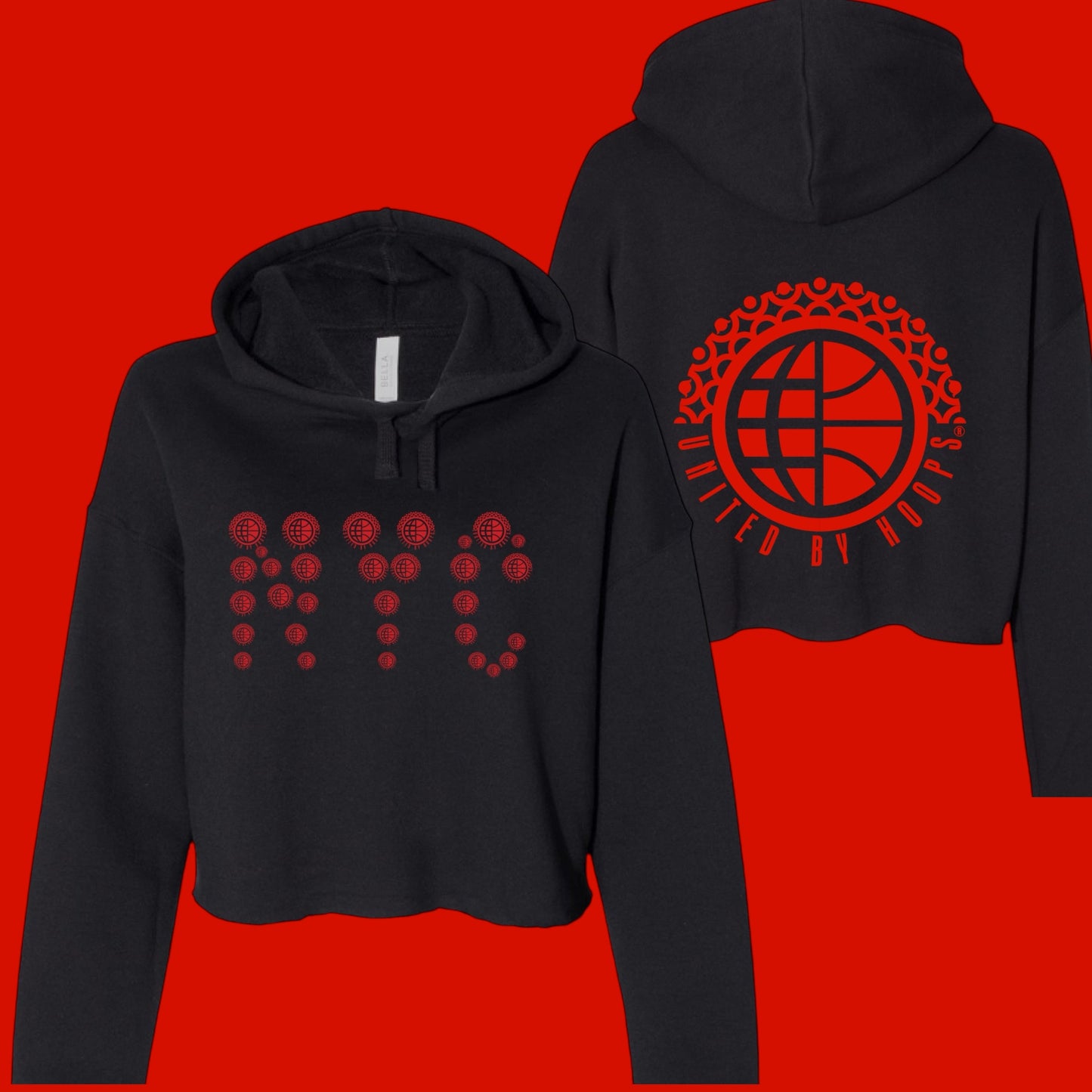 NYC Red Blend Cropped Hoodie