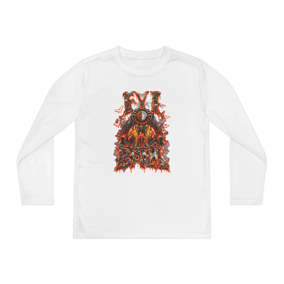 F.Y.I. I Ball Halloween Youth Long Sleeve Tee Printify