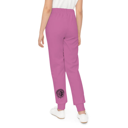 Scripted Pink 'n' Black Youth Joggers