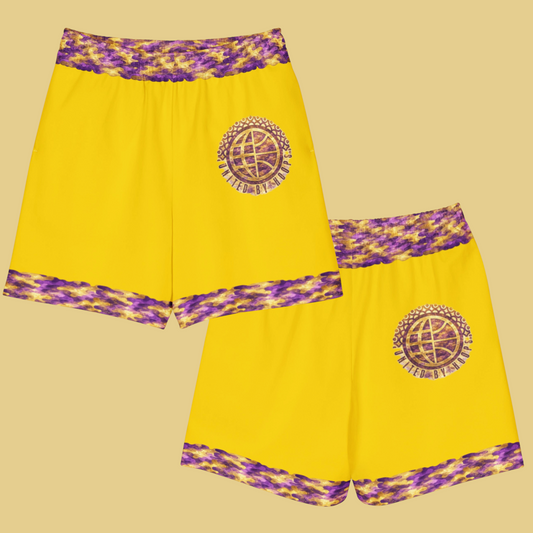 Fused Purp & Gold Camo Unisex cotton long short United By Hoops, LLC