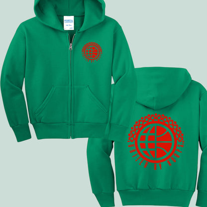 UBH Red Zip Youth Hoodie