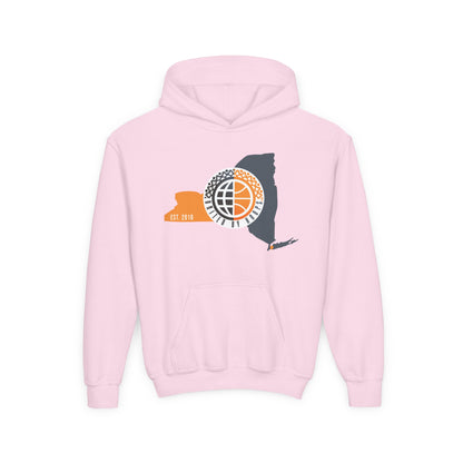 NYC United By Hoops Youth Unisex Heavy Blend Hoodie Printify