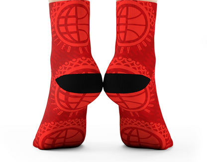 UBH Rich Red Crew Socks