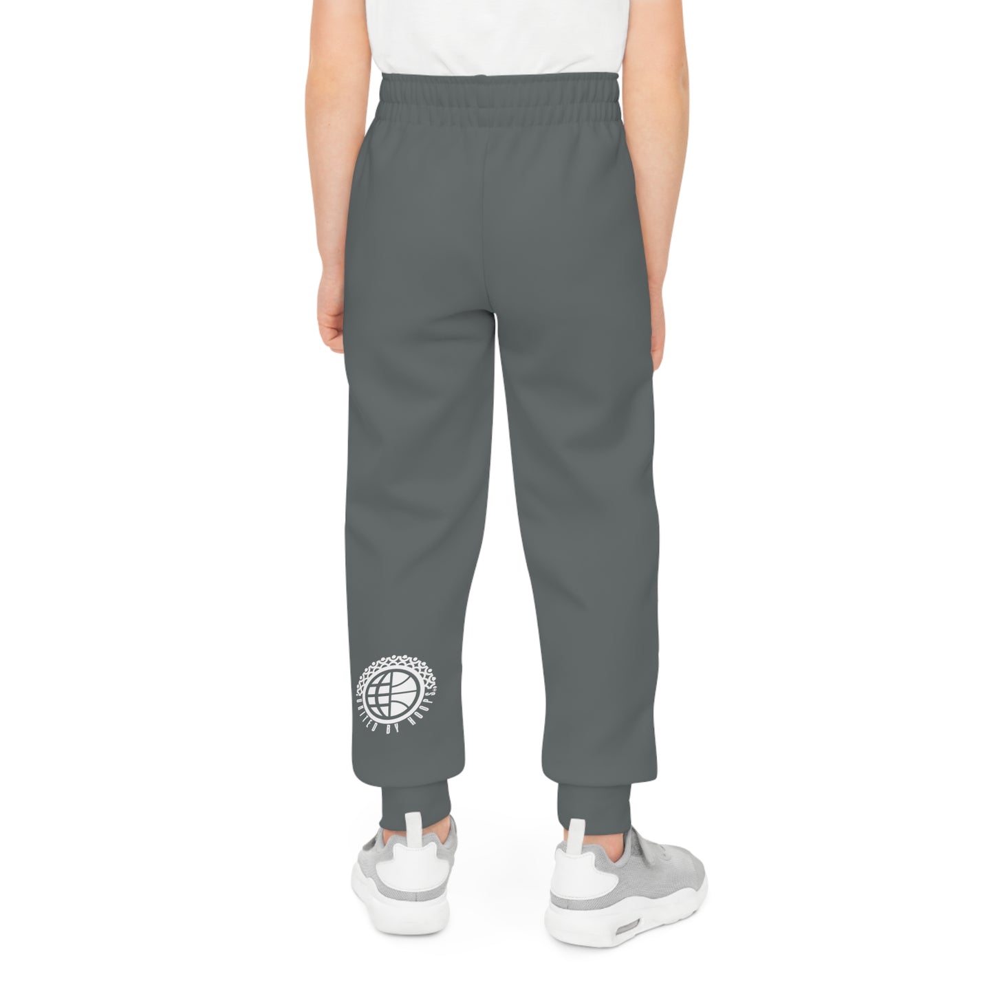 Scripted Grey 'n' White Youth Joggers