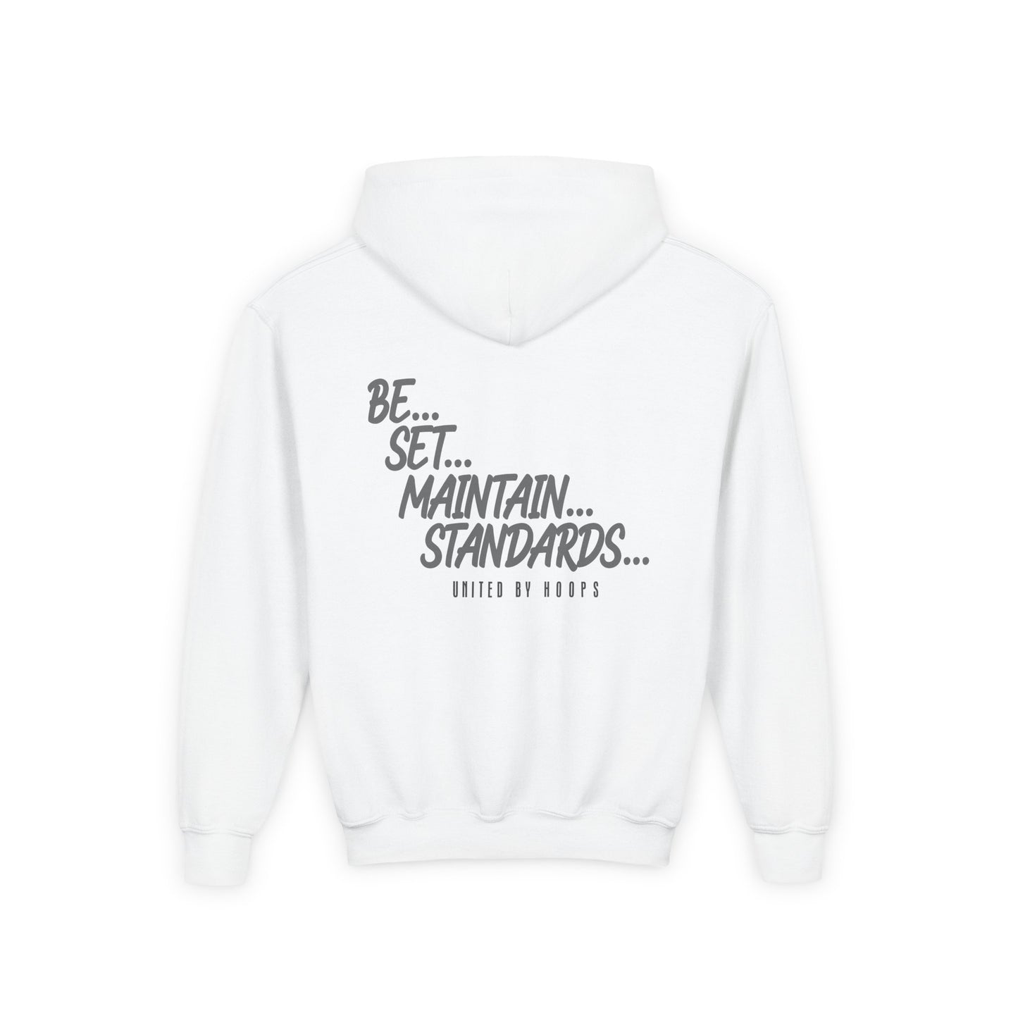NYC United By Hoops Vintage Grey Youth Unisex Hoodie Printify