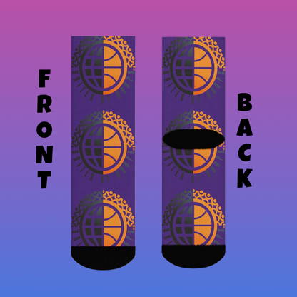 United By Hoops Purp O.G. Unisex Crew Socks