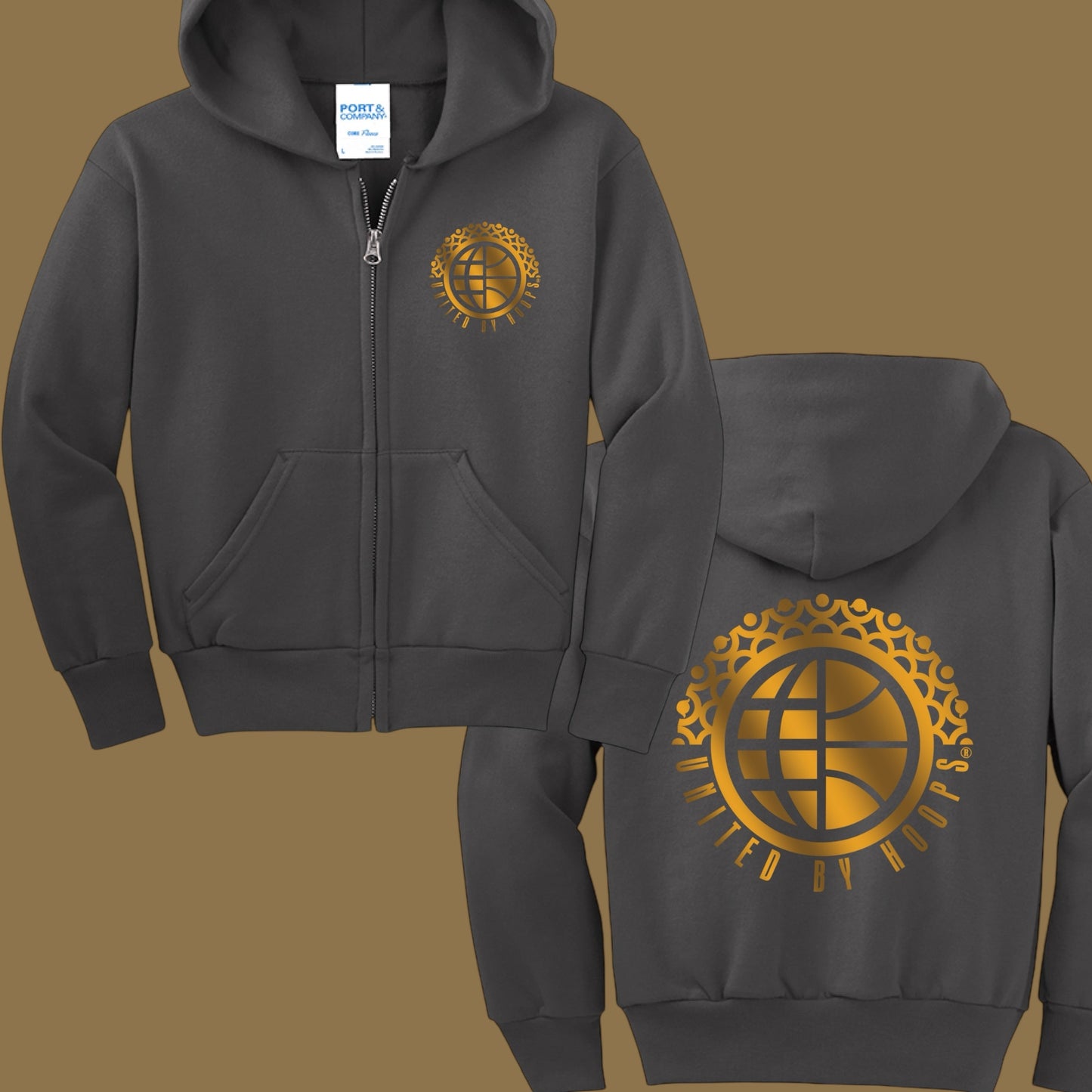 UBH Gold Zip Youth Hoodie
