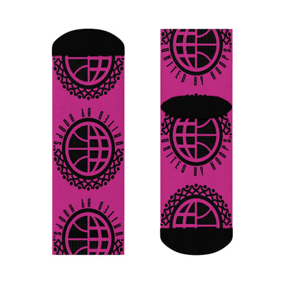 United By Hoops Pink 'n' Black Unisex Socks
