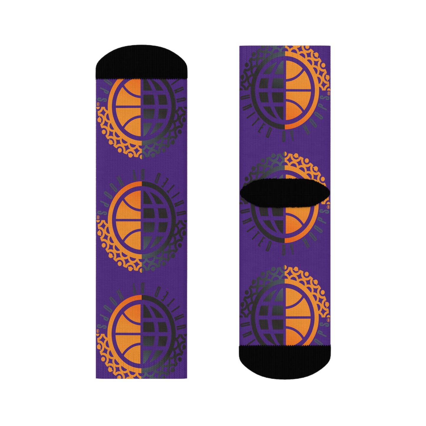 United By Hoops Purp O.G. Unisex Crew Socks