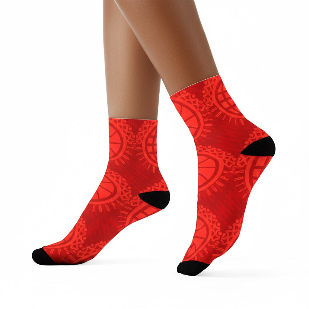 UBH Rich Red Crew Socks