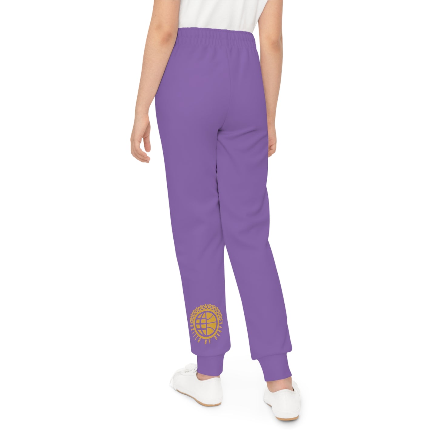 Scripted Purp 'n' Gold Youth Joggers