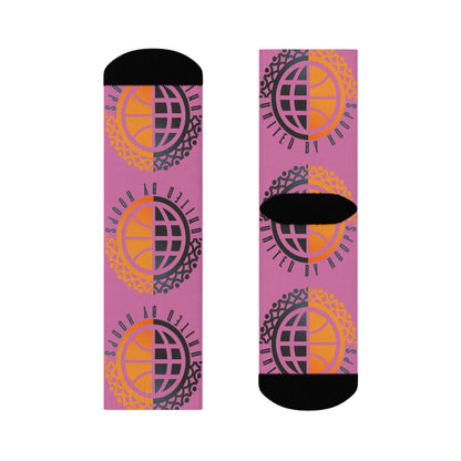 United By Hoops Pink O.G. Unisex Crew Socks