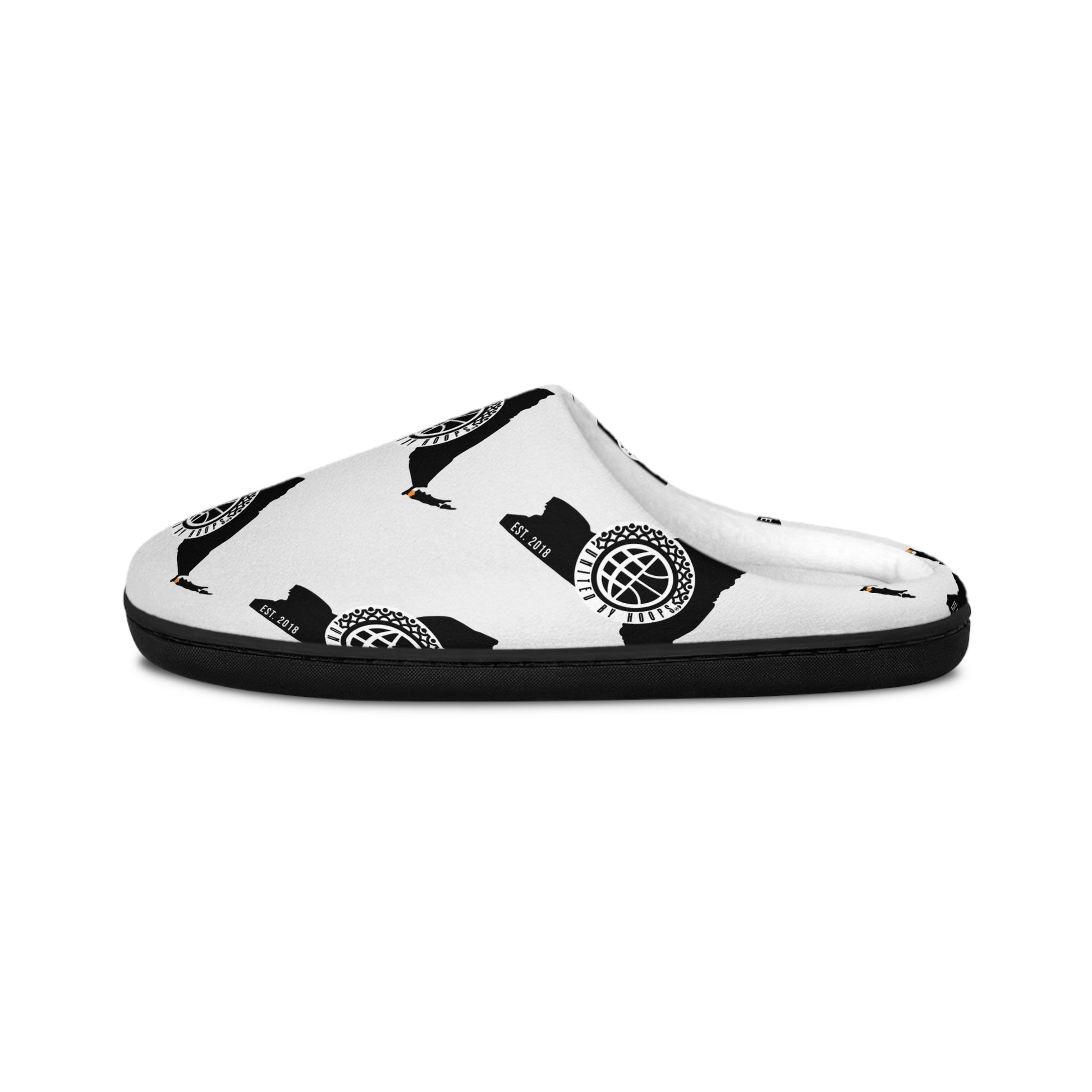 United By Hoops Blackout Indoor Slippers Printify