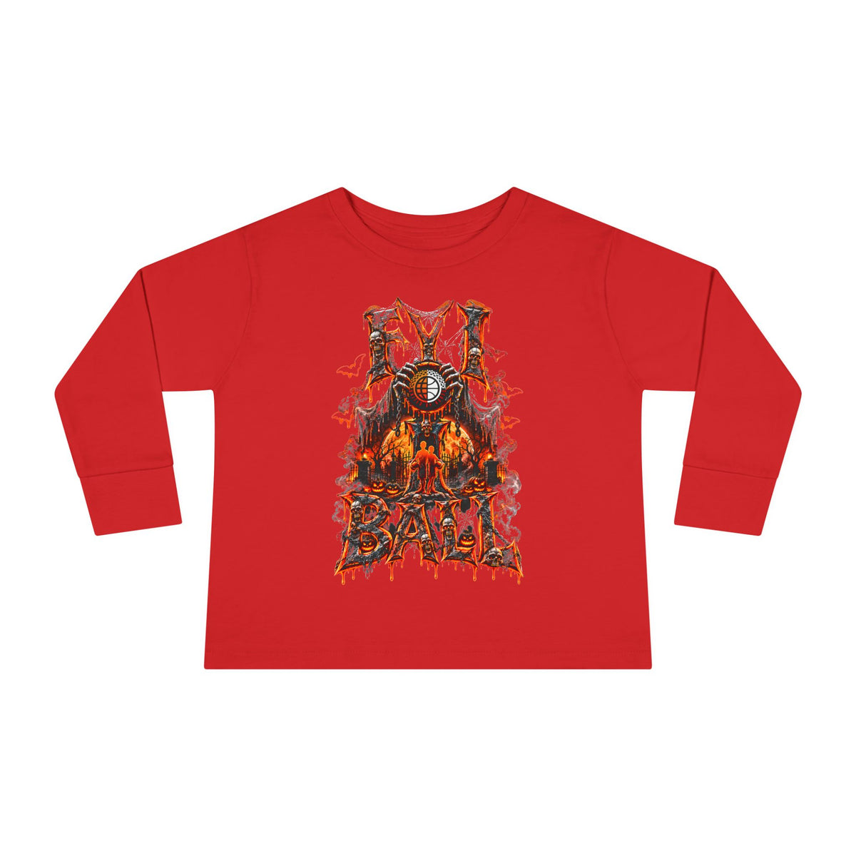 F.Y.I. I Ball Halloween Toddler Long Sleeve Tee Printify