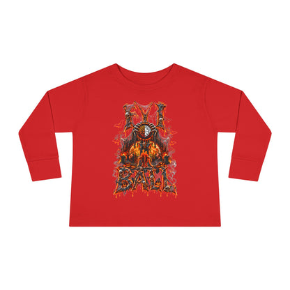F.Y.I. I Ball Halloween Toddler Long Sleeve Tee Printify