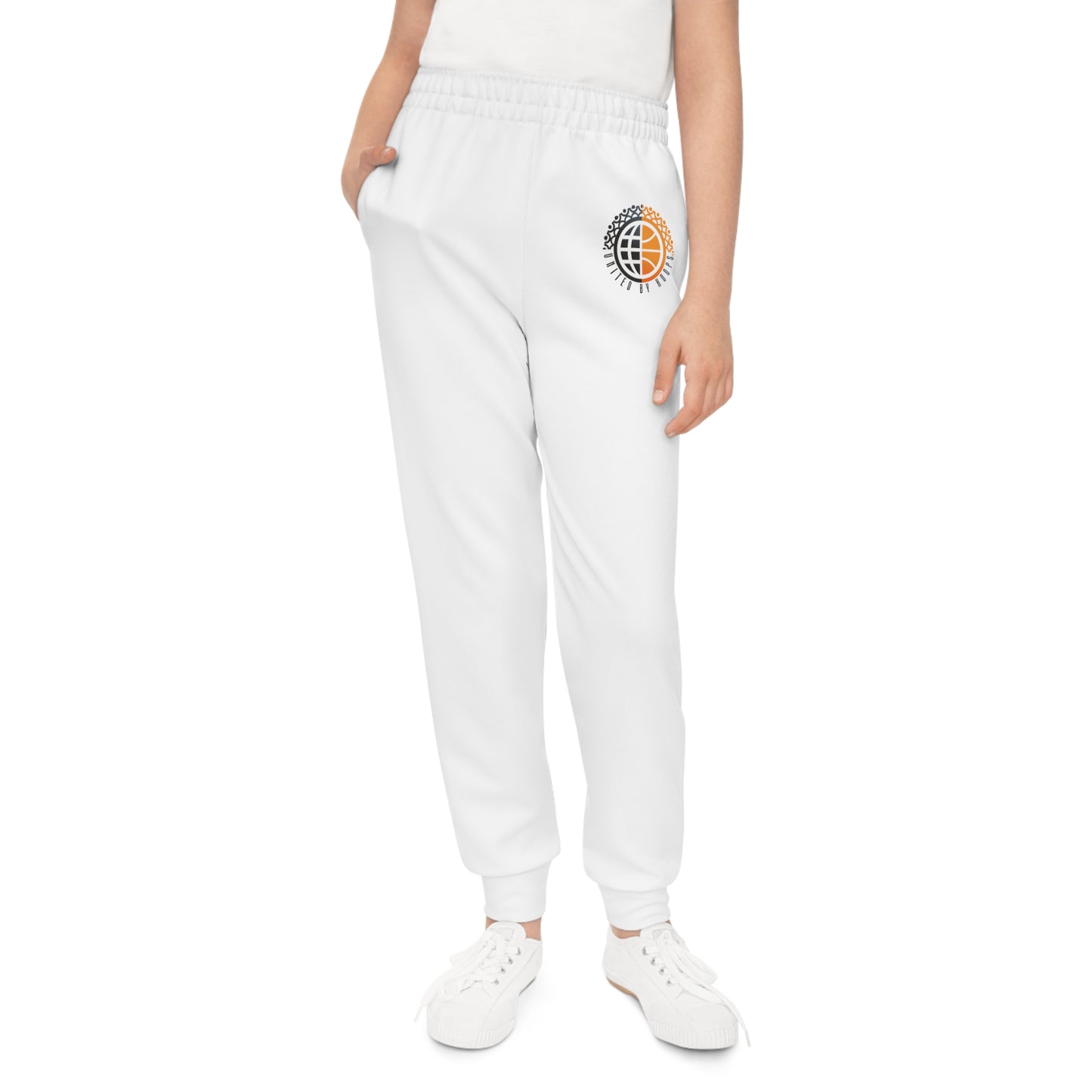 United By Hoops White Youth Joggers