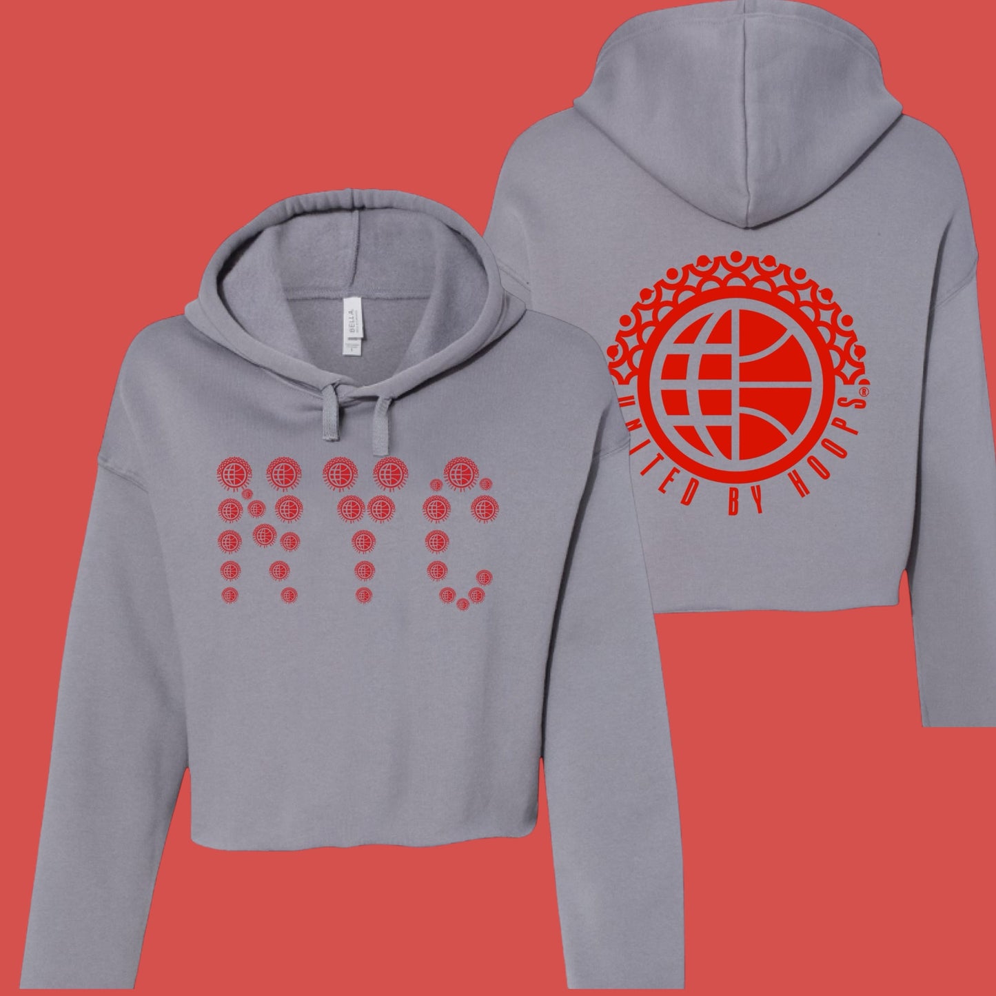 NYC Red Blend Cropped Hoodie
