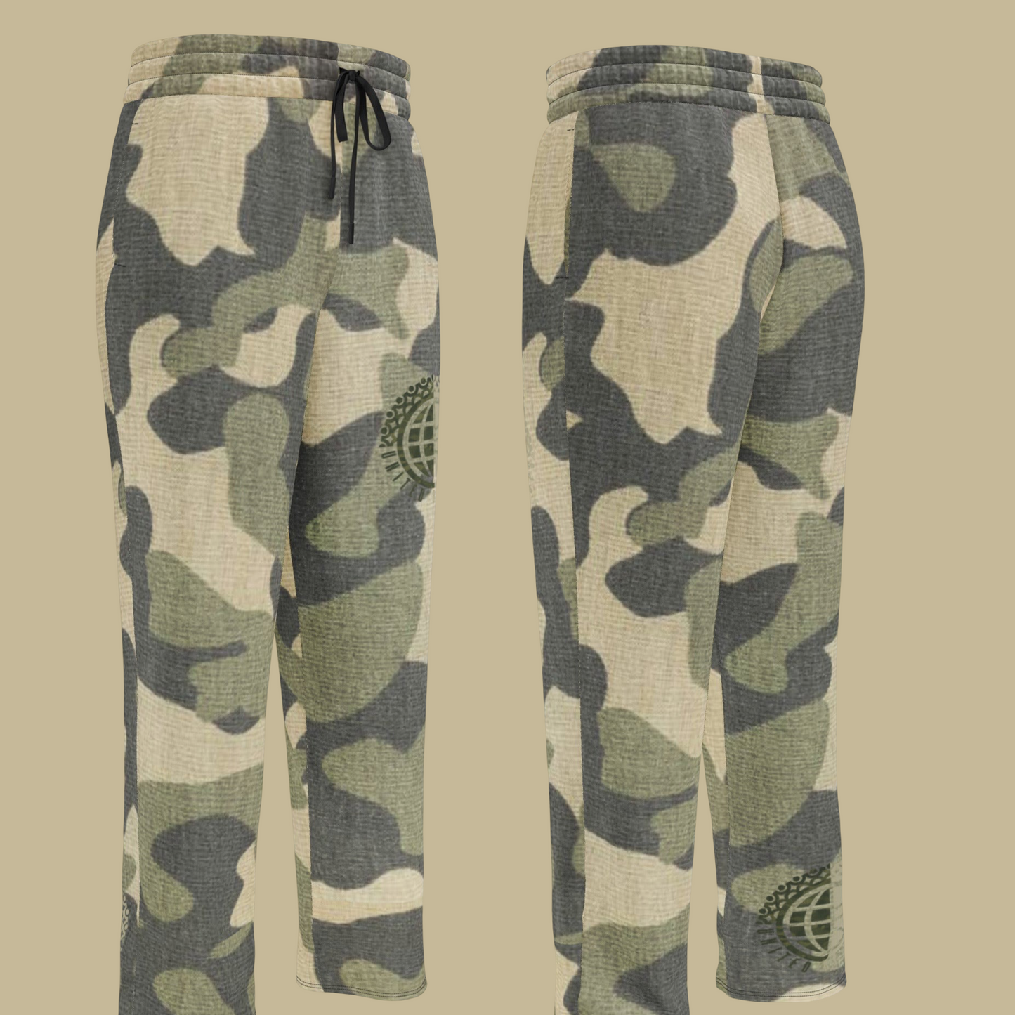 UBH Army Camo Unisex Wide-leg Joggers