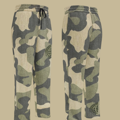 UBH Army Camo Unisex Wide-leg Joggers