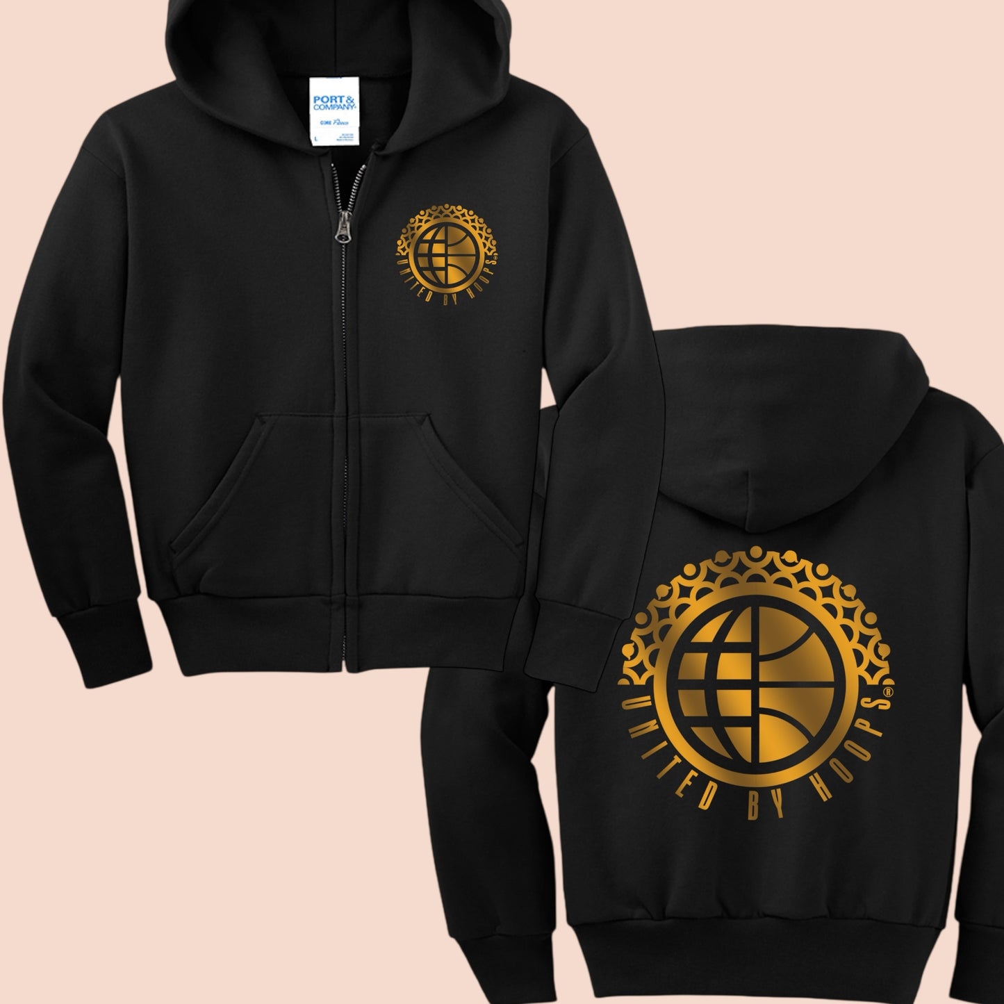 UBH Gold Zip Youth Hoodie