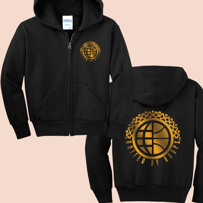 UBH Gold Zip Youth Hoodie