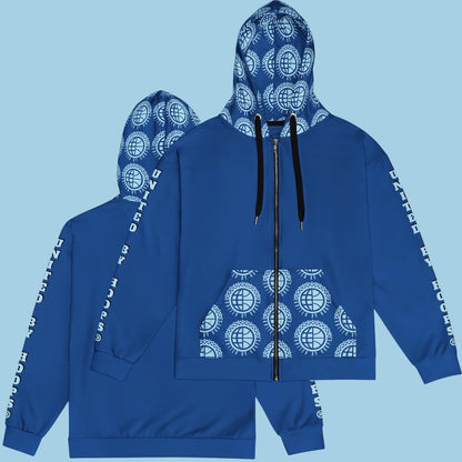 Shades of Blue Zip Unisex Hoodie