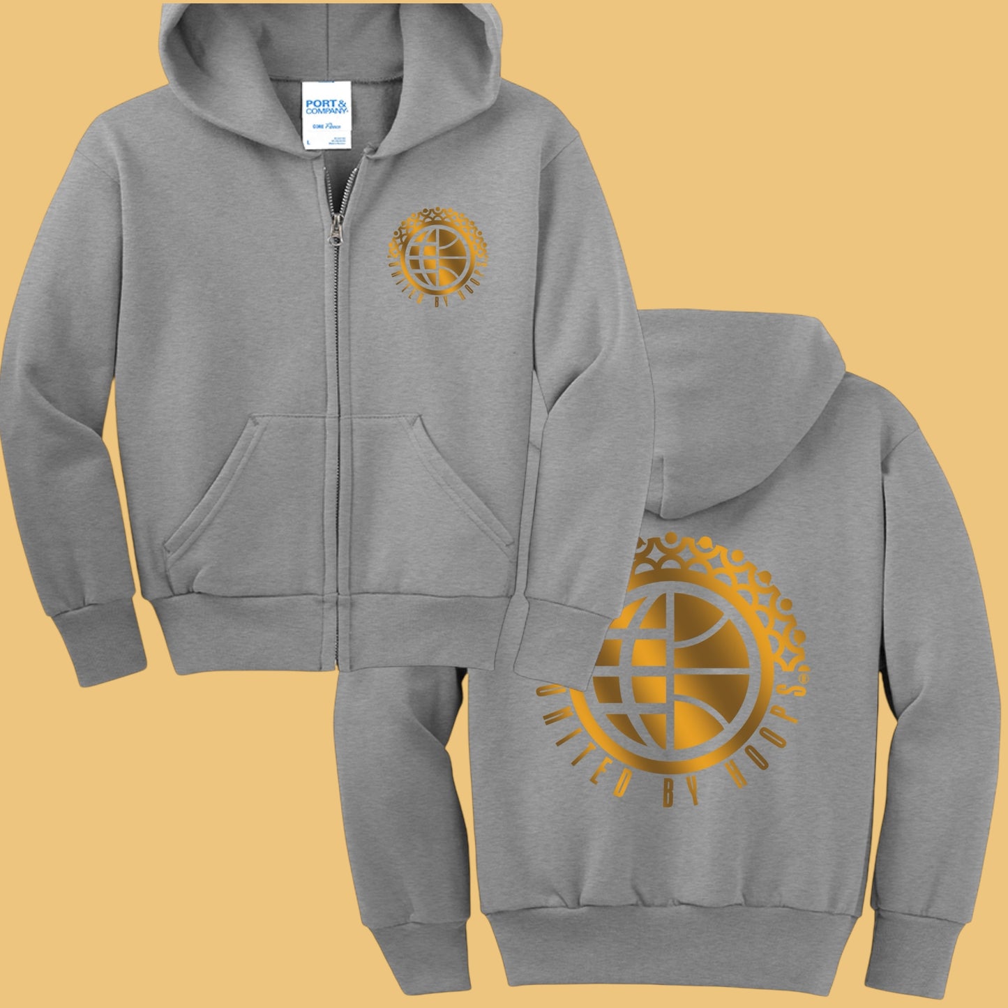 UBH Gold Zip Youth Hoodie
