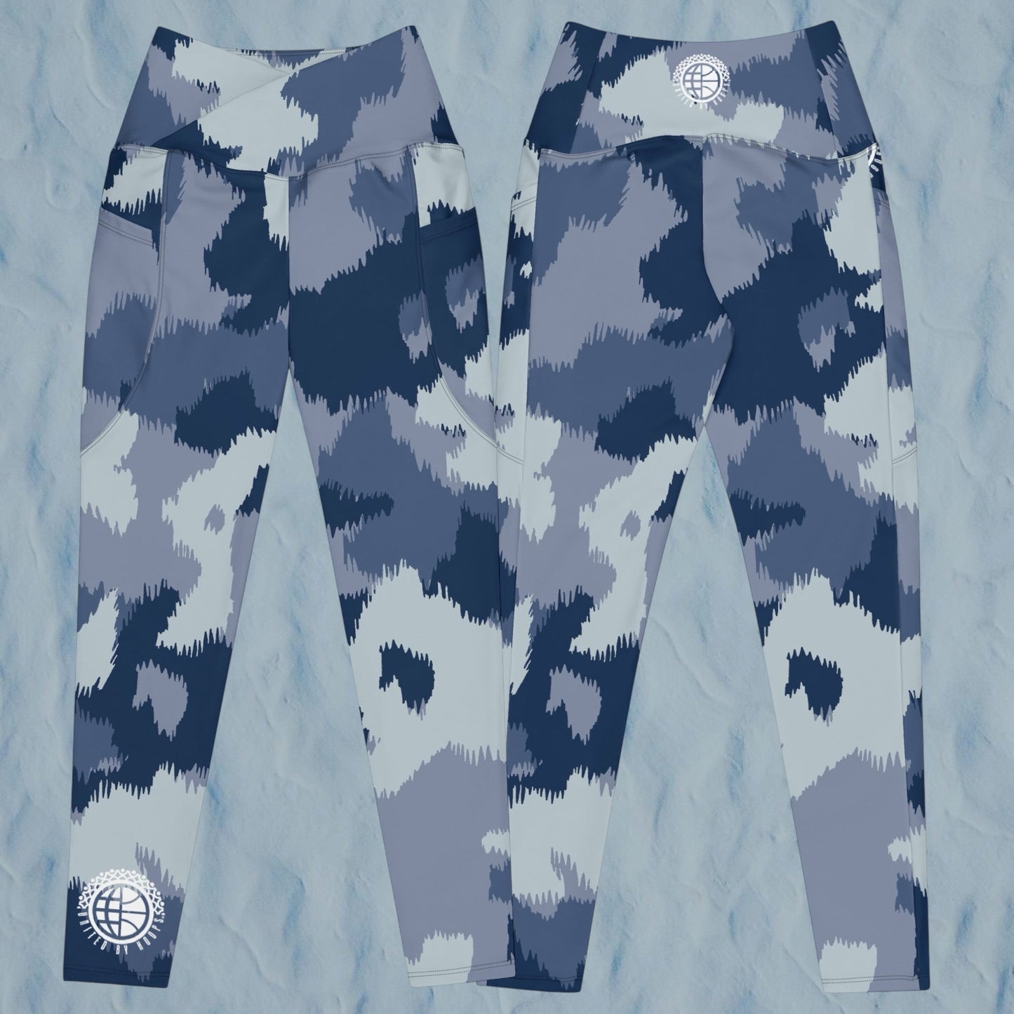 Comfy Blues Crossover Leggings