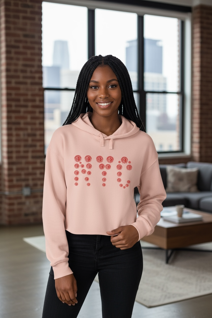 NYC Red Blend Cropped Hoodie