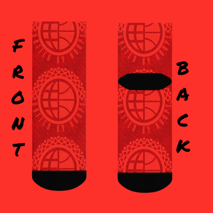 UBH Rich Red Crew Socks