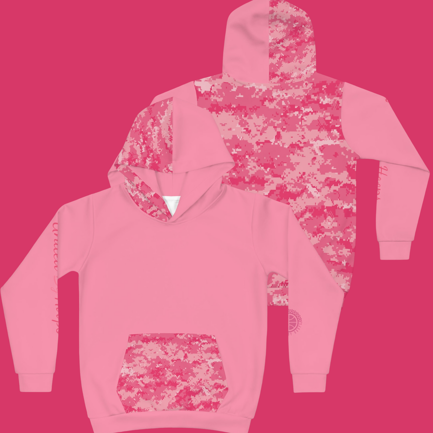 Camo in Pink Youth Hoodie
