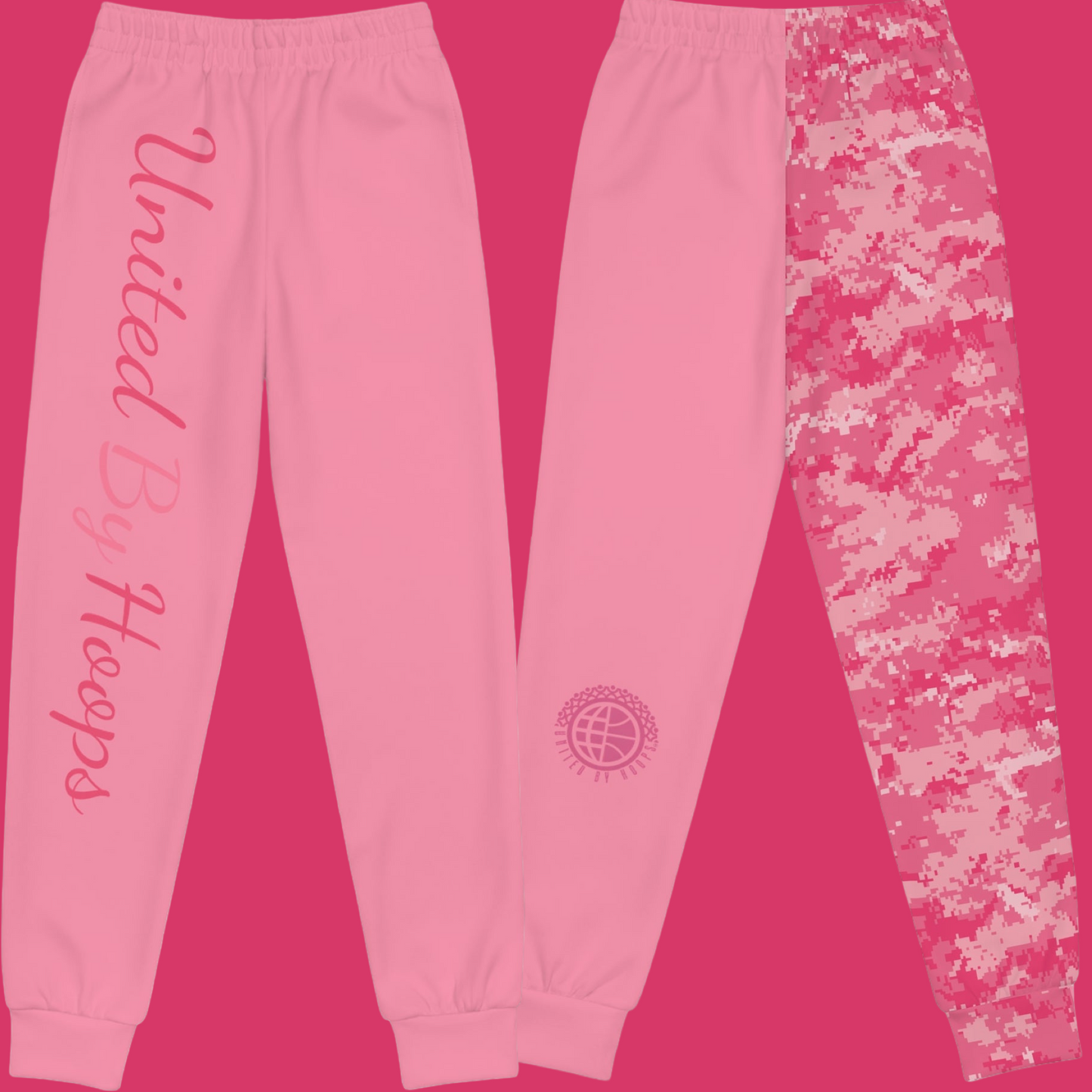 Camo in Pink Youth Joggers