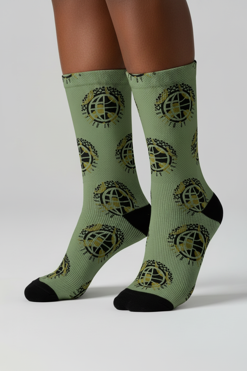 Army Camo 2 Crew socks United By Hoops, LLC