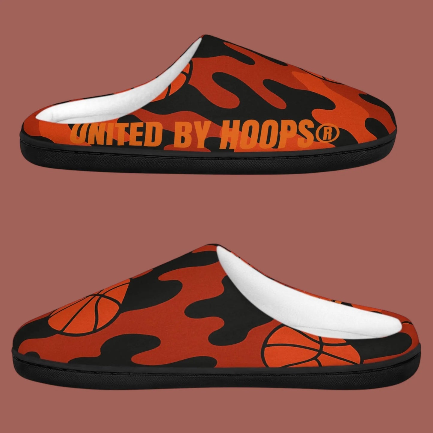 Basketball Camo Indoor Slippers Printify