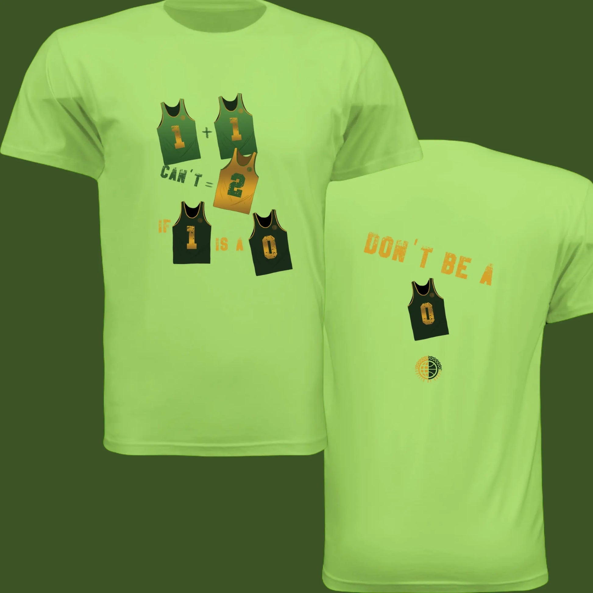 Don't Be- Greenish Yellow Unisex Tee United By Hoops, LLC