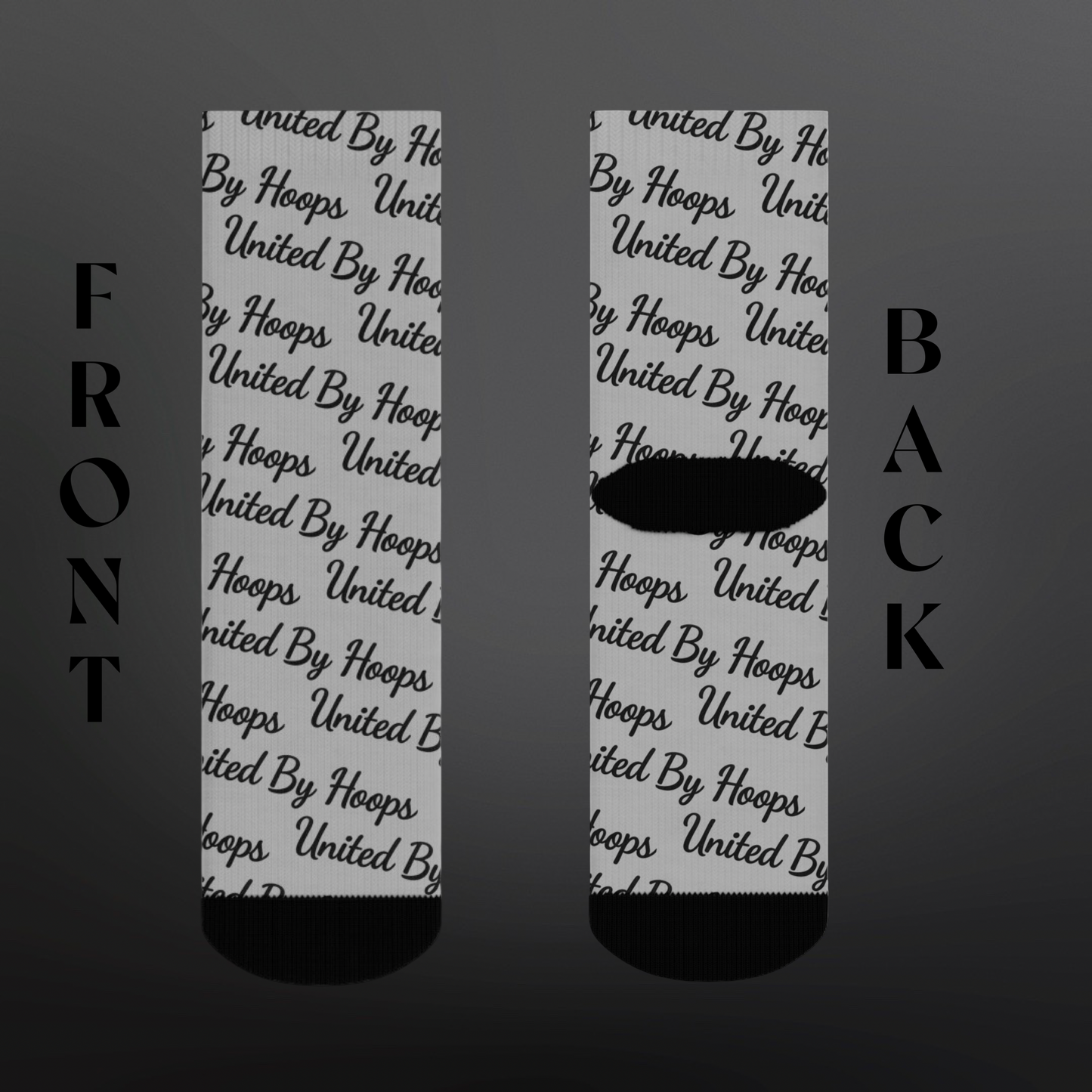 Scripted Grey UBH Socks