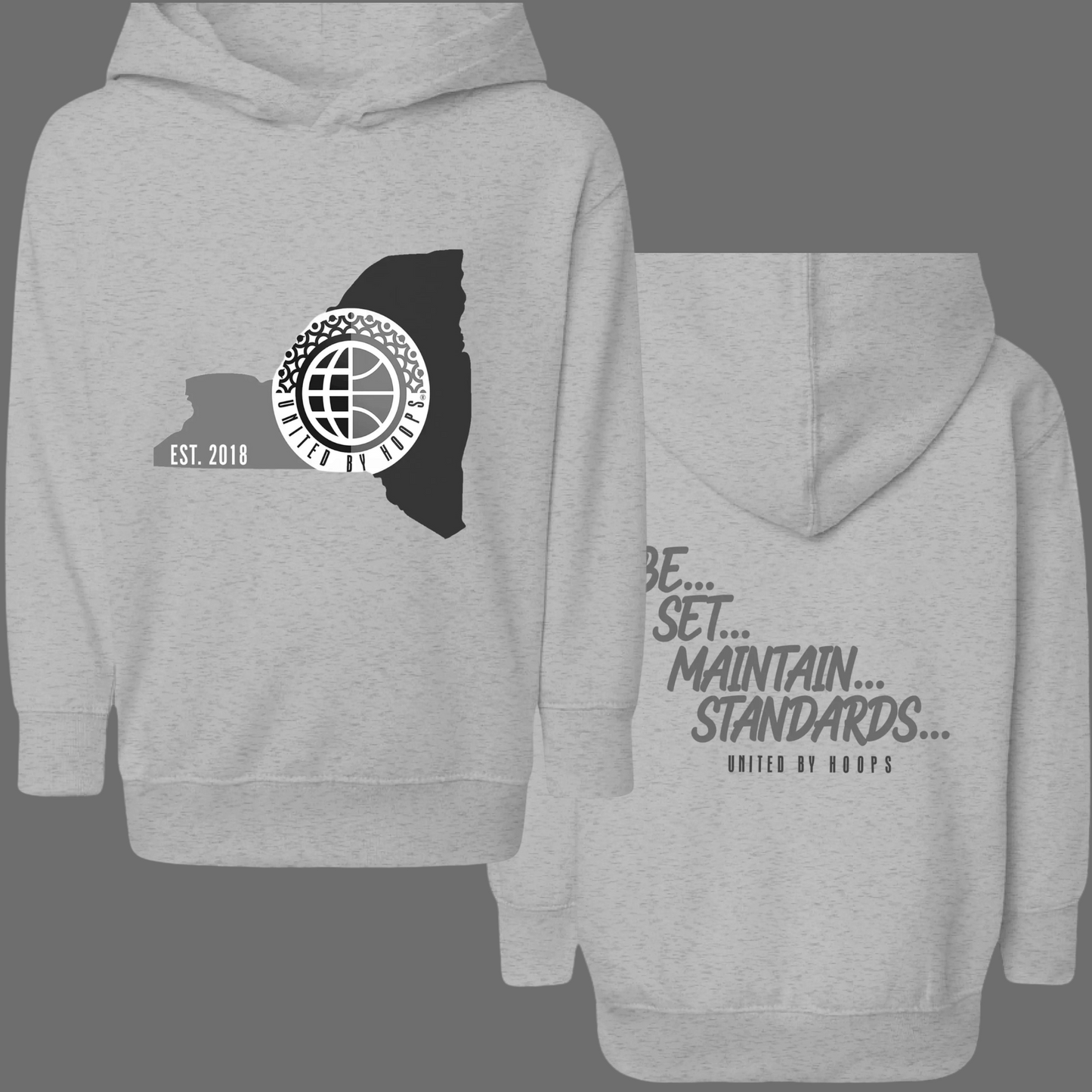 UBH Rep’ us Grey Toddler Hoodie United By Hoops, LLC