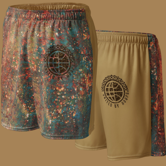 Rustic UBH Unisex mesh shorts United By Hoops, LLC