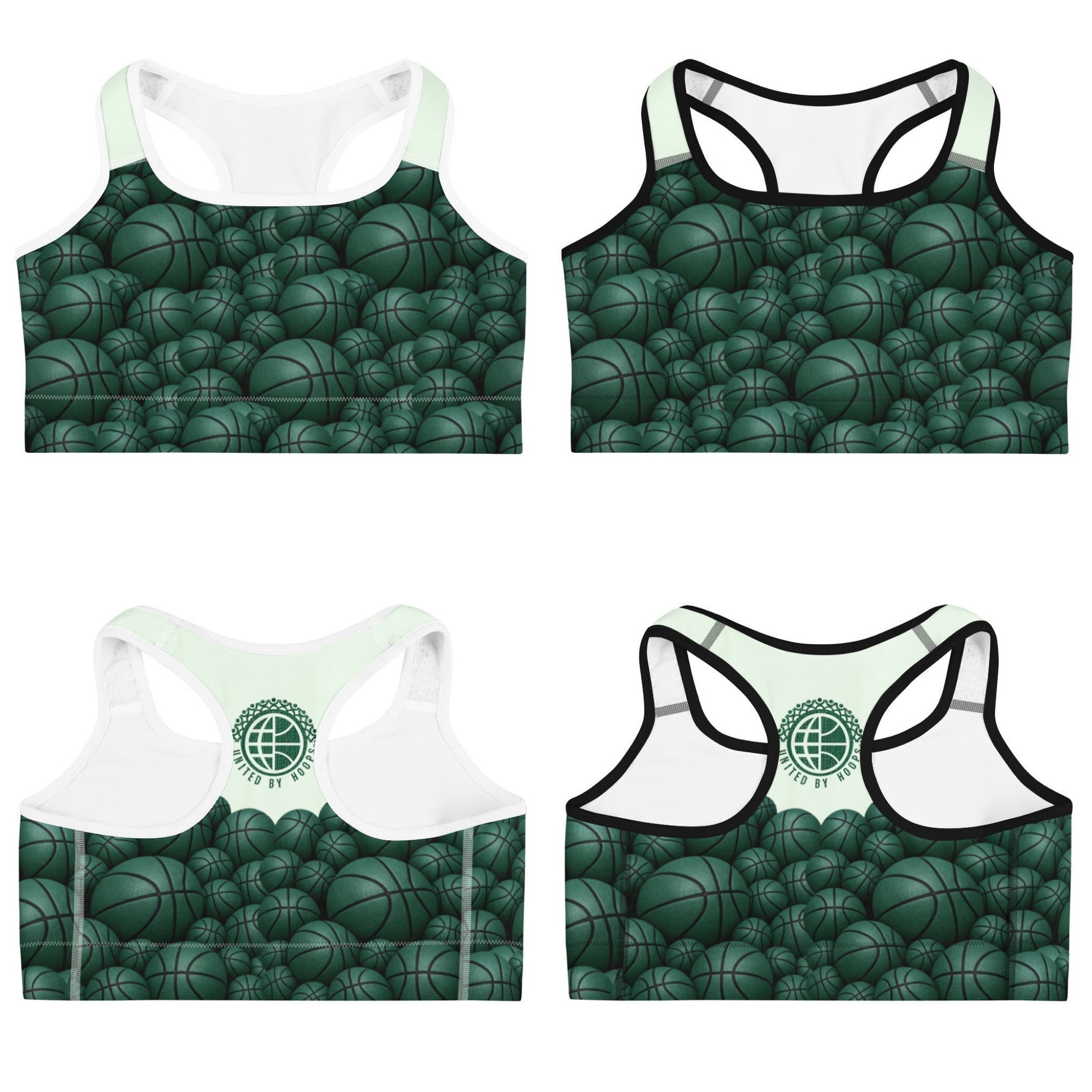 Sea Green Bball Sports bra United By Hoops, LLC