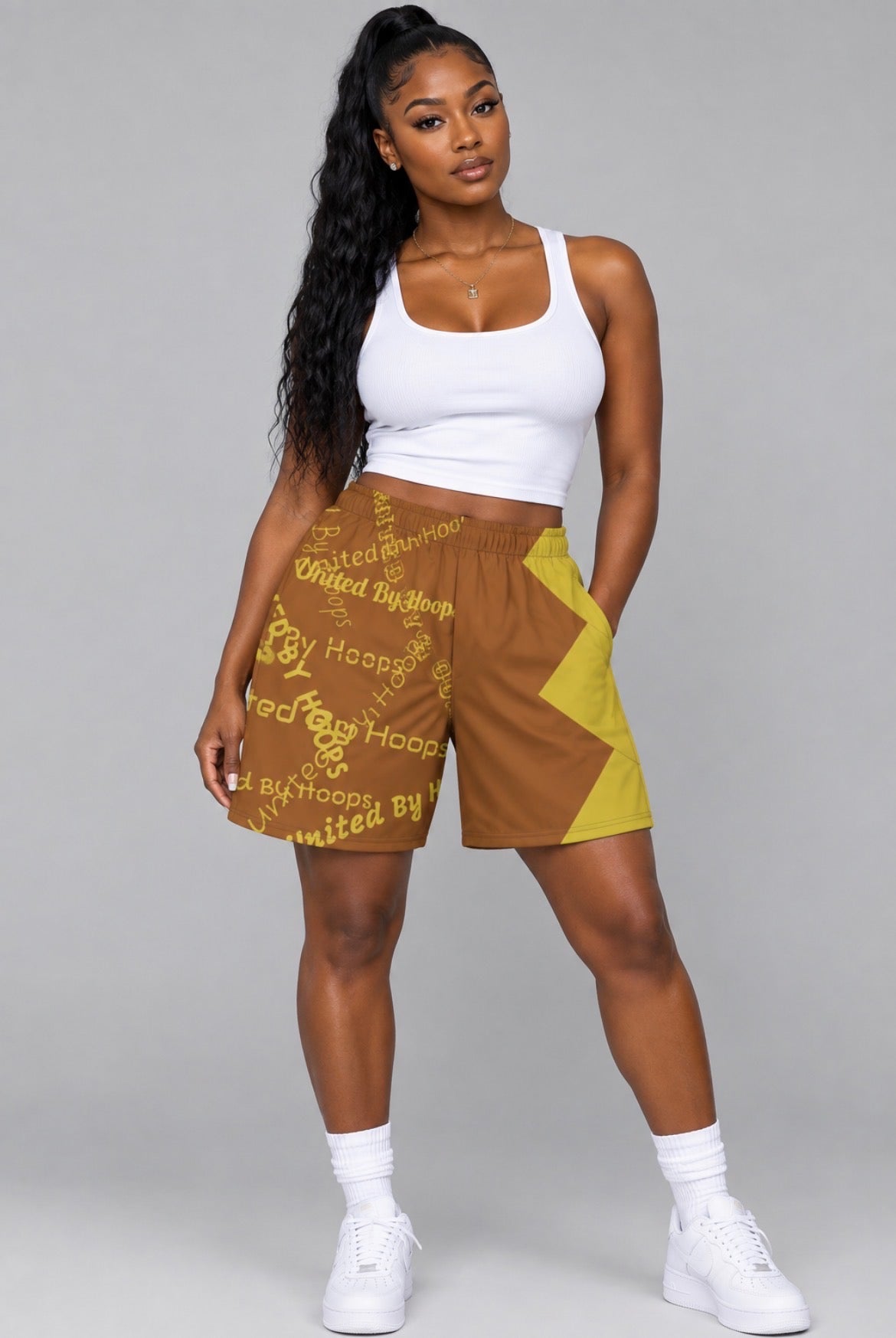 Gold Crazy Unisex Shorts United By Hoops, LLC
