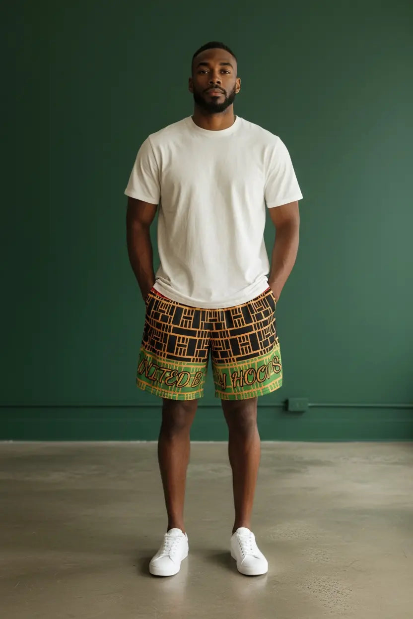 Pan African Unisex Mesh Shorts United By Hoops, LLC
