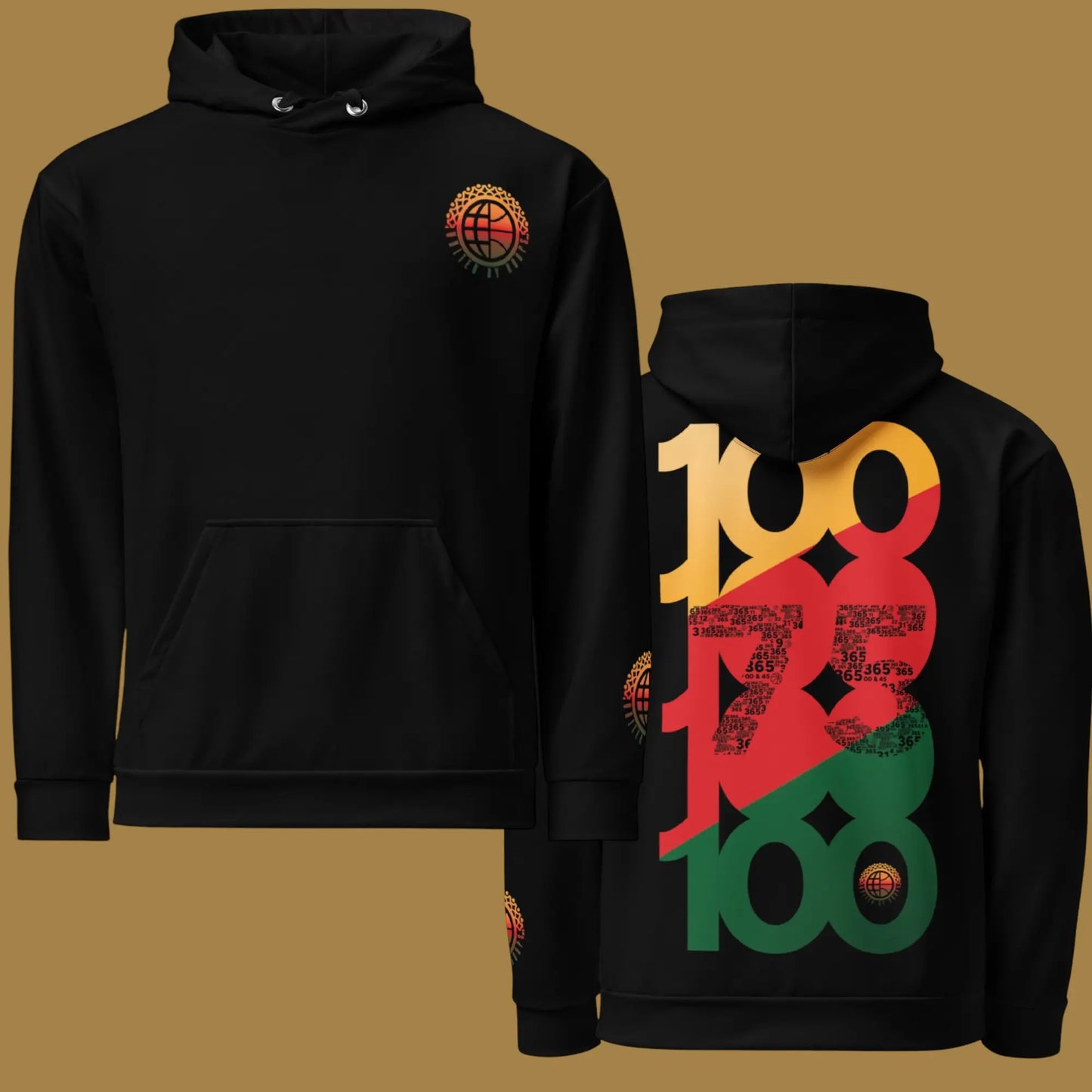Black History 100 Unisex Cotton Hoodie United By Hoops, LLC