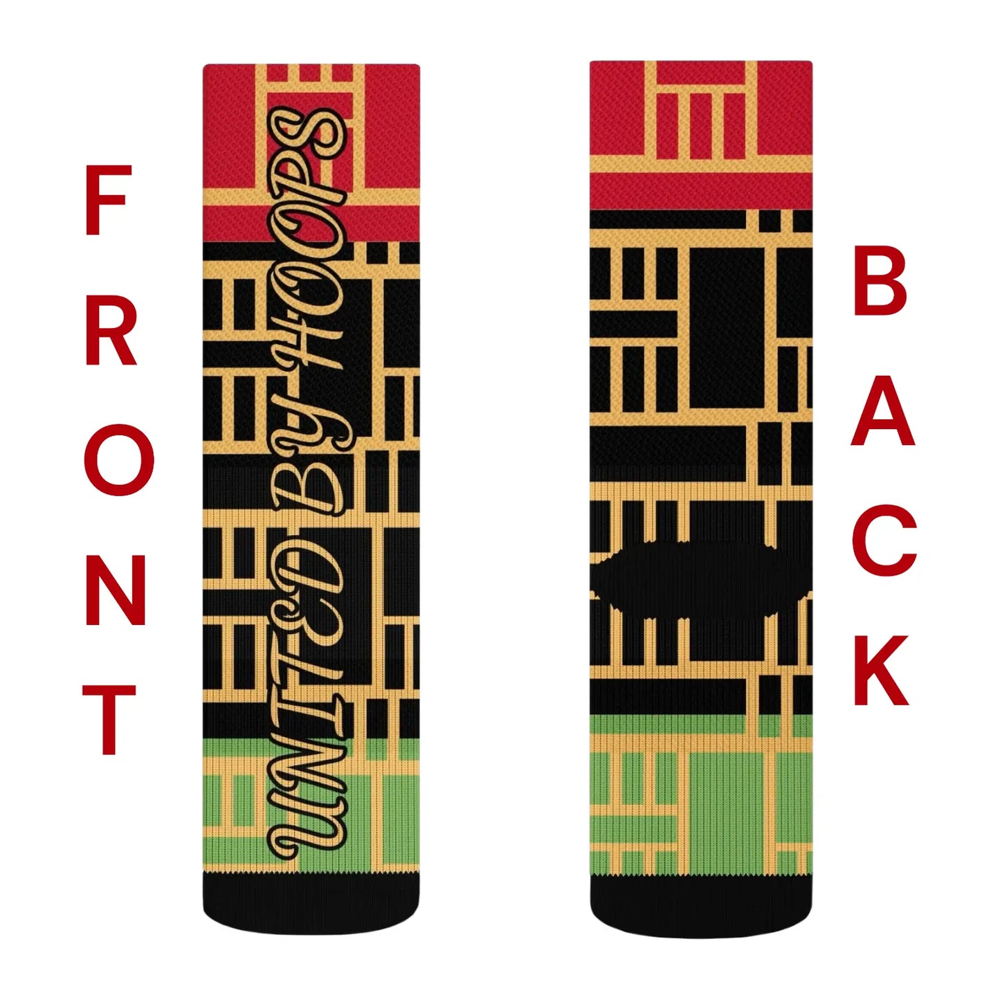 Pan African Unisex Crew socks United By Hoops, LLC
