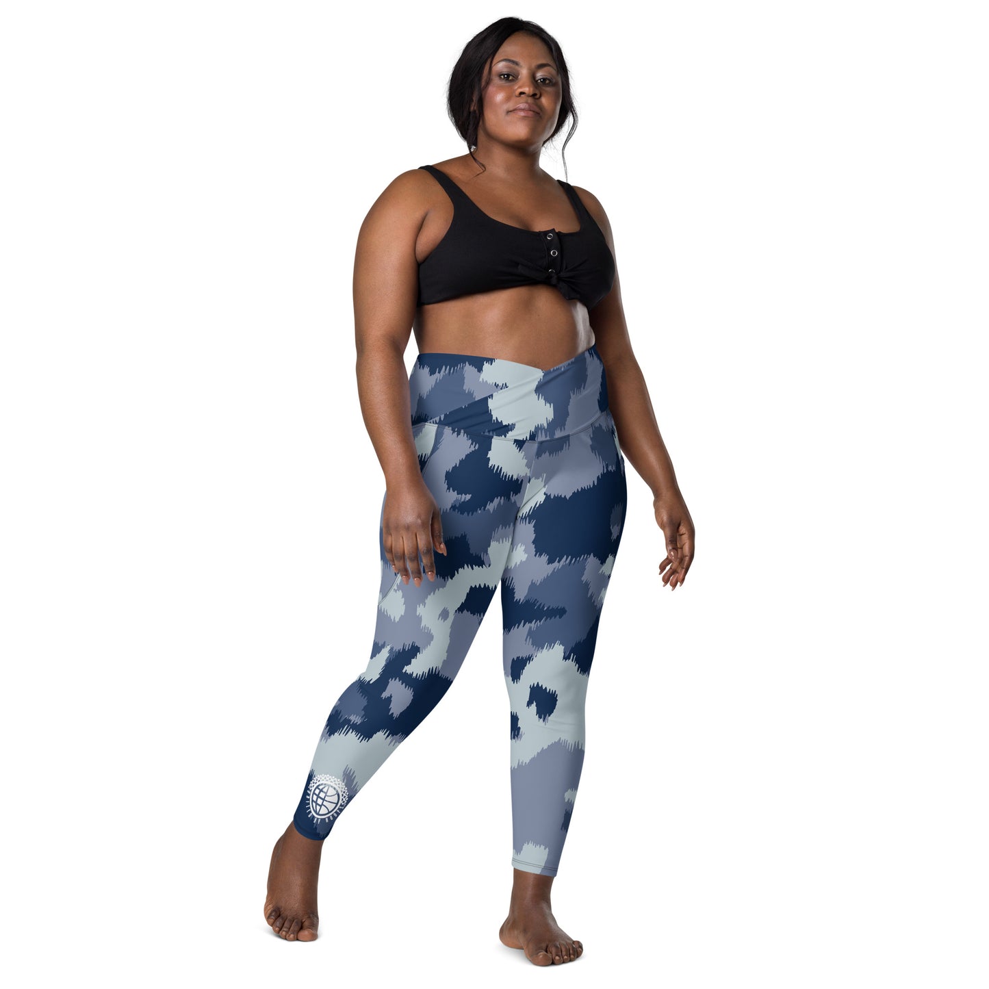 Comfy Blues Crossover Leggings